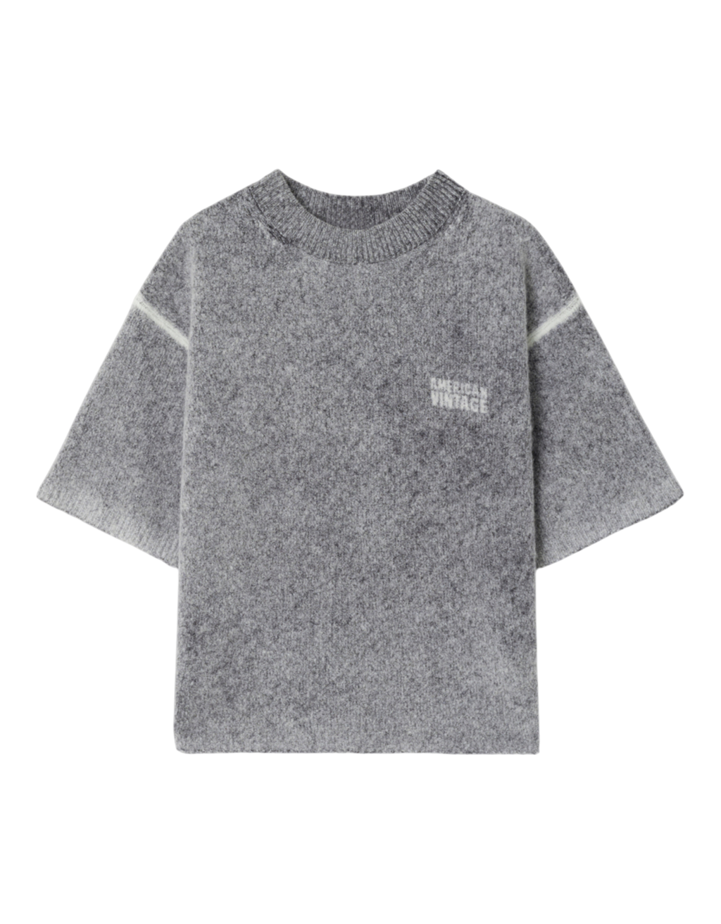 Damsville Kurzarm-Pullover CARBONE PRINT Bild 1