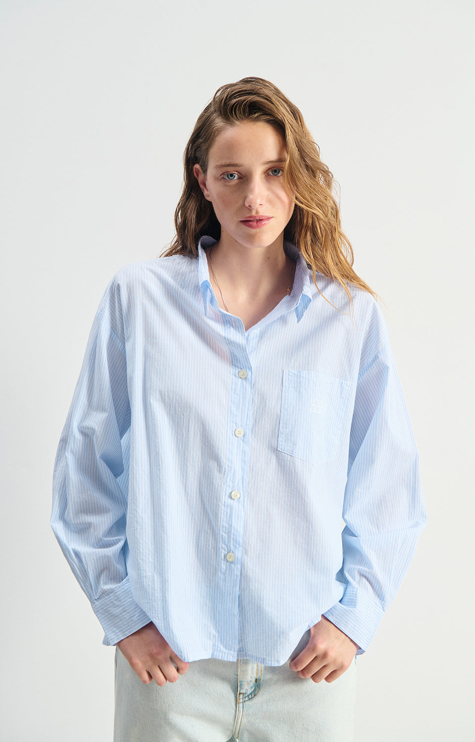 Eluabird Bluse Rayures Bleu Bild 6