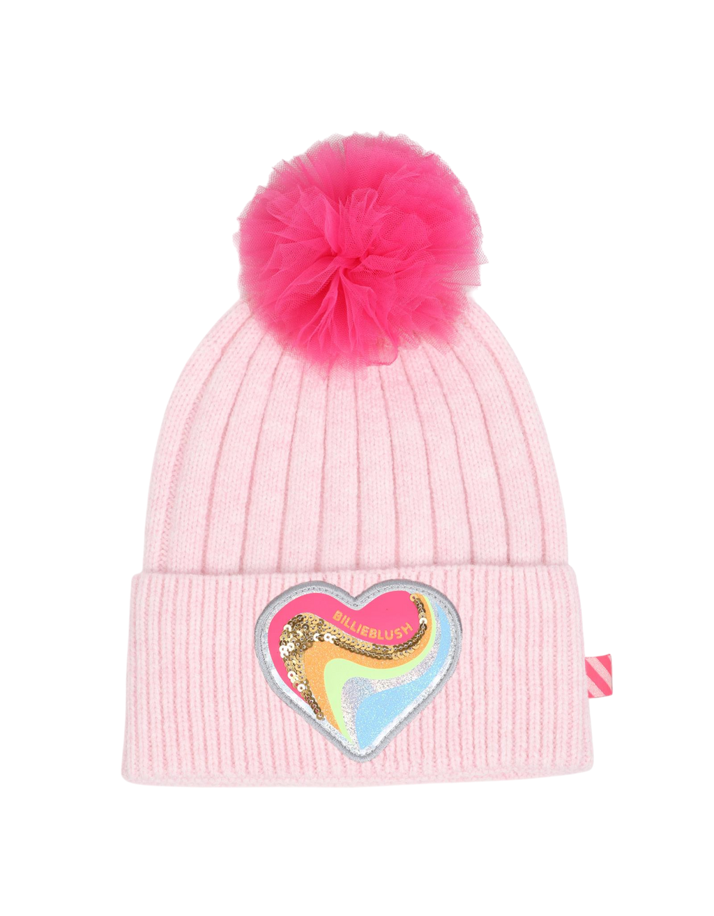 Mütze mit Tüll-Pompon 475 Rose Bild 1