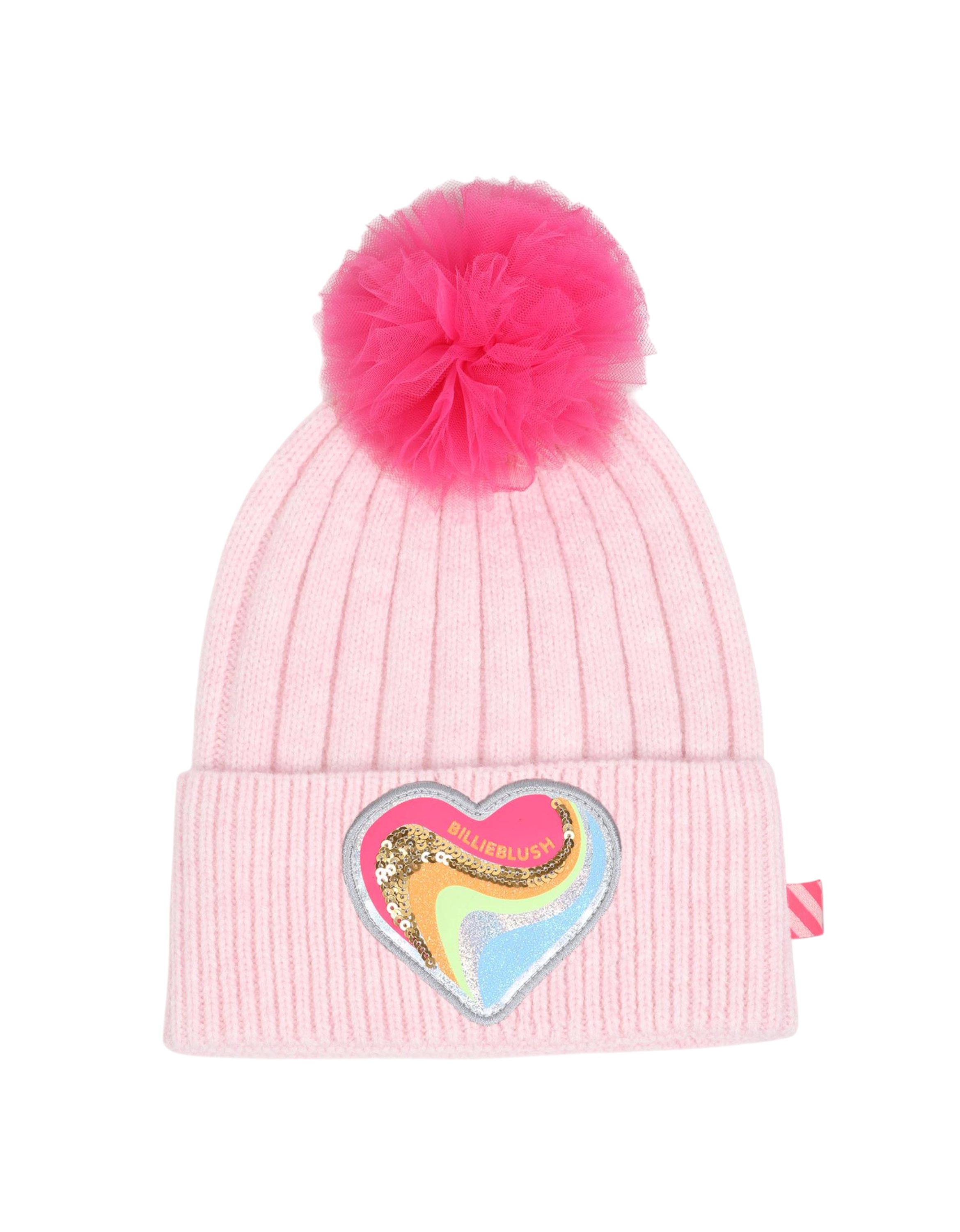 Mütze mit Tüll-Pompon 475 Rose Bild 1