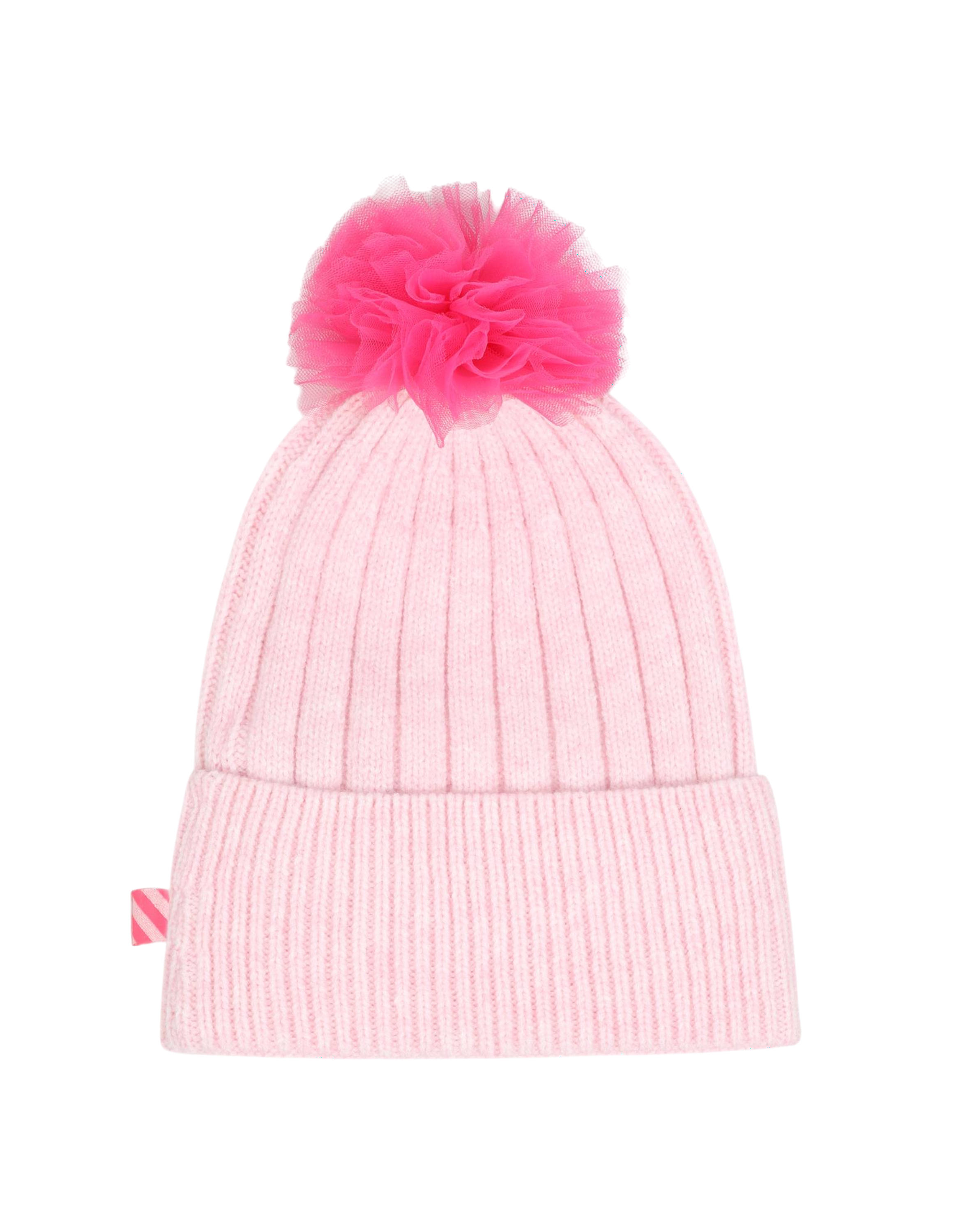 Mütze mit Tüll-Pompon 475 Rose Bild 2