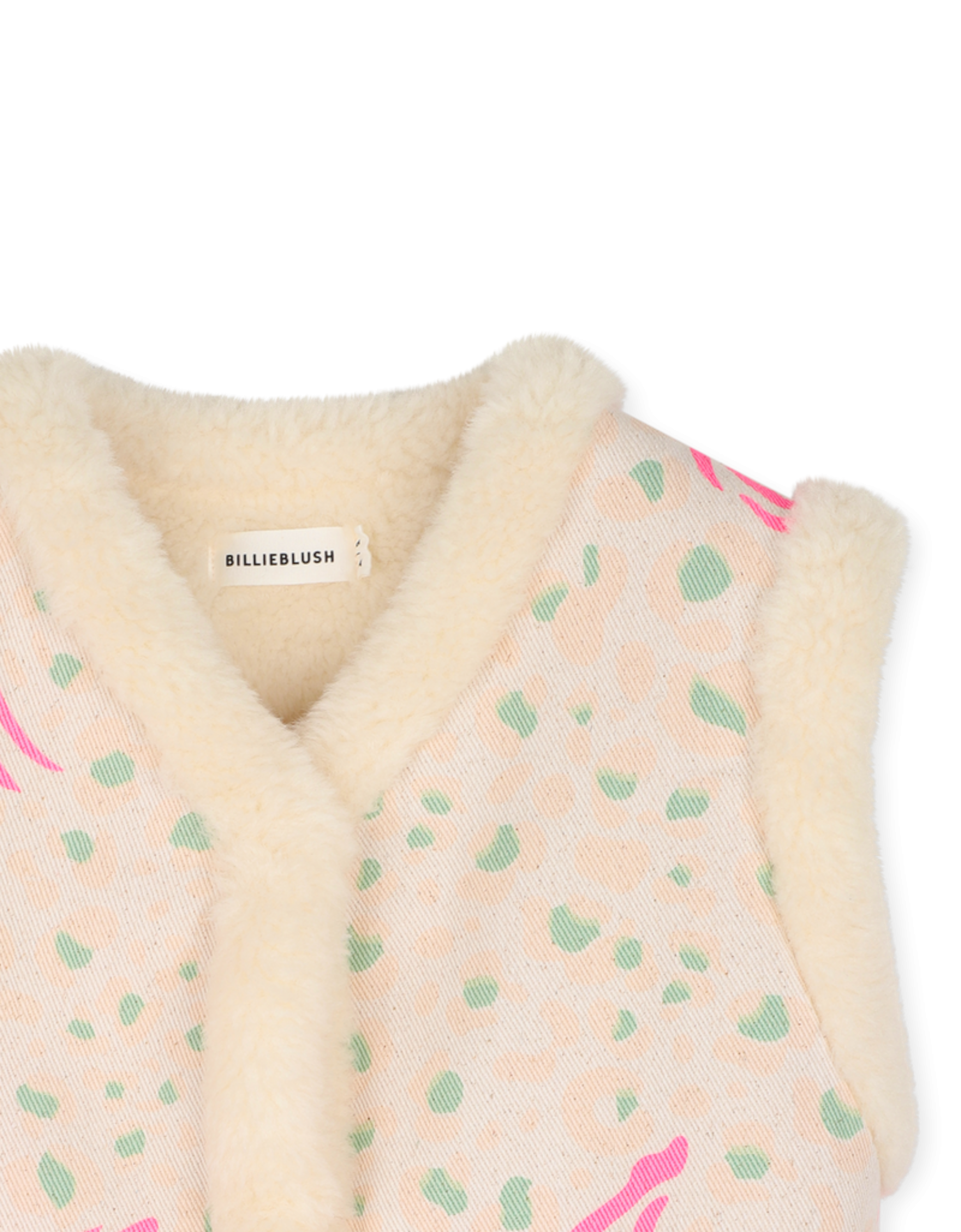 Ärmellose Jacke 22A Hell Beige Bild 3