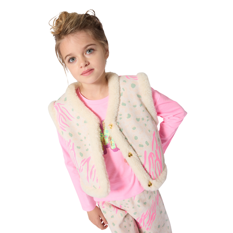 Ärmellose Jacke 22A Hell Beige Bild 4