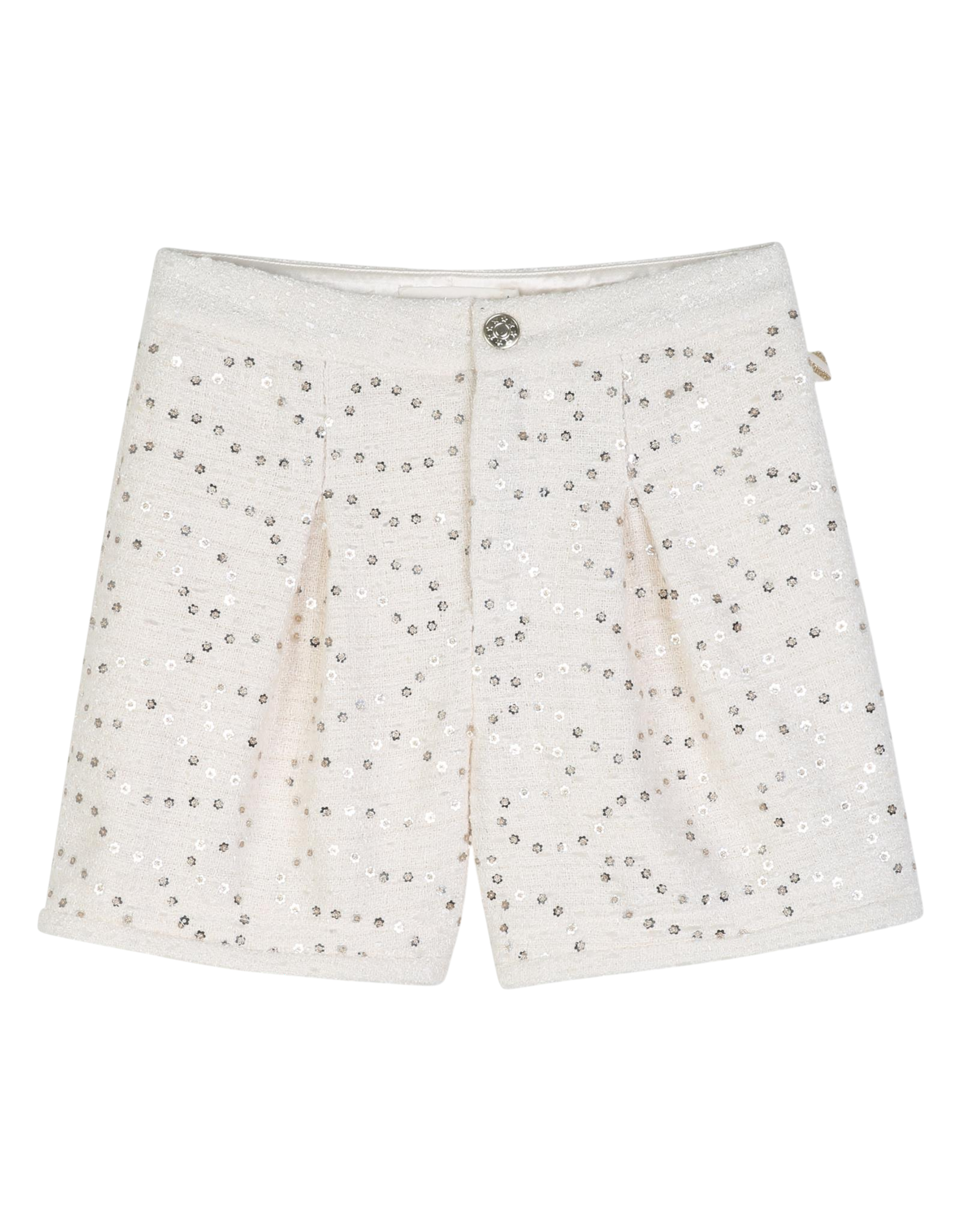 Tweed Shorts 121 Elfenbein Bild 1