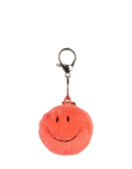 Smiley Keychain Fuzzy bright coral Bild 1
