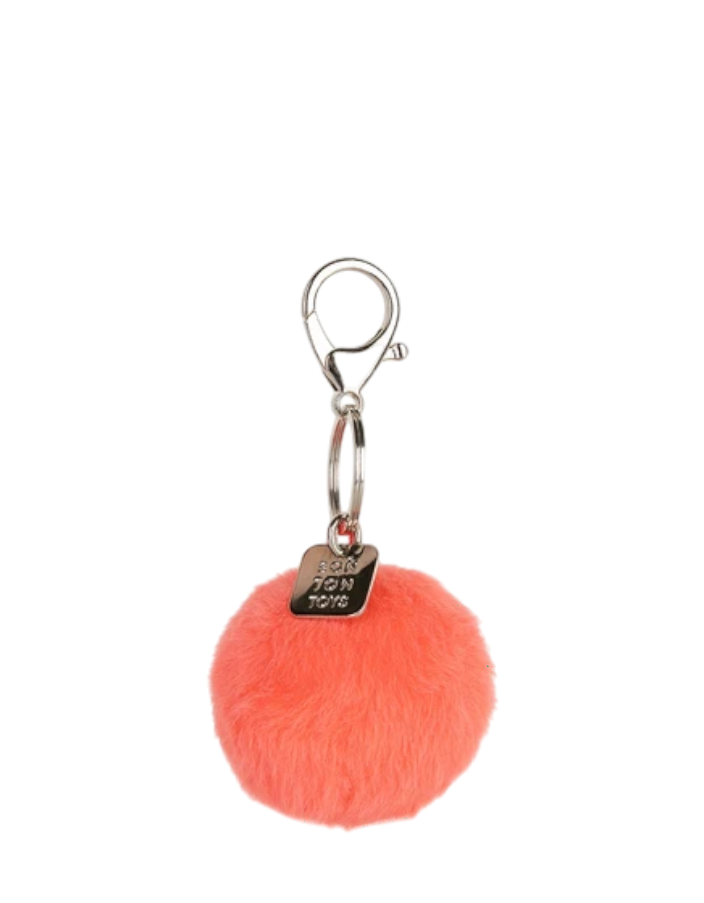 Smiley Keychain Fuzzy bright coral Bild 3