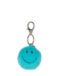 Smiley Keychain Fuzzy teal Bild 1