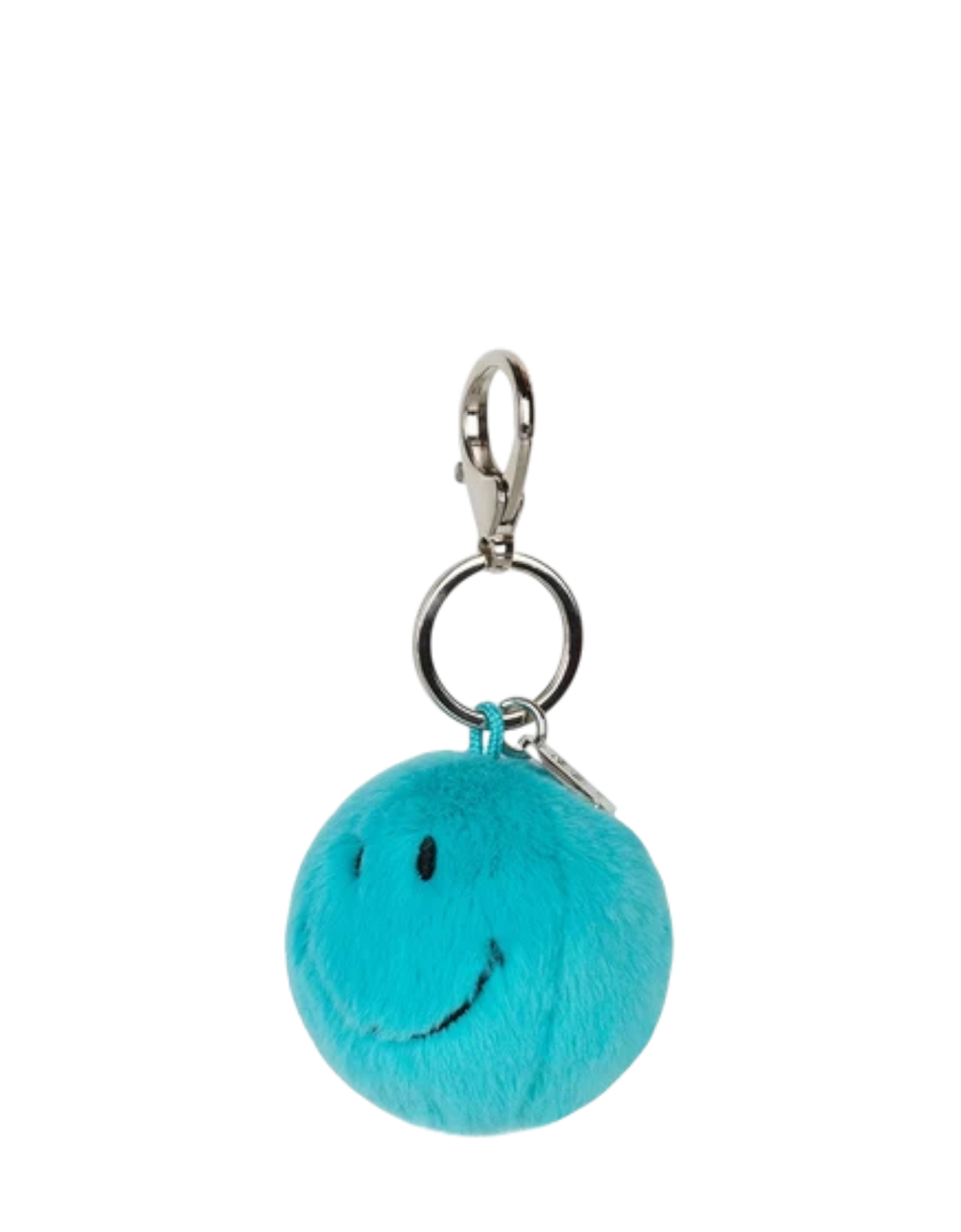 Smiley Keychain Fuzzy teal Bild 2