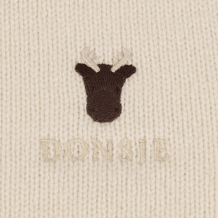 Elch Merino Wollpullover Off White Bild 4