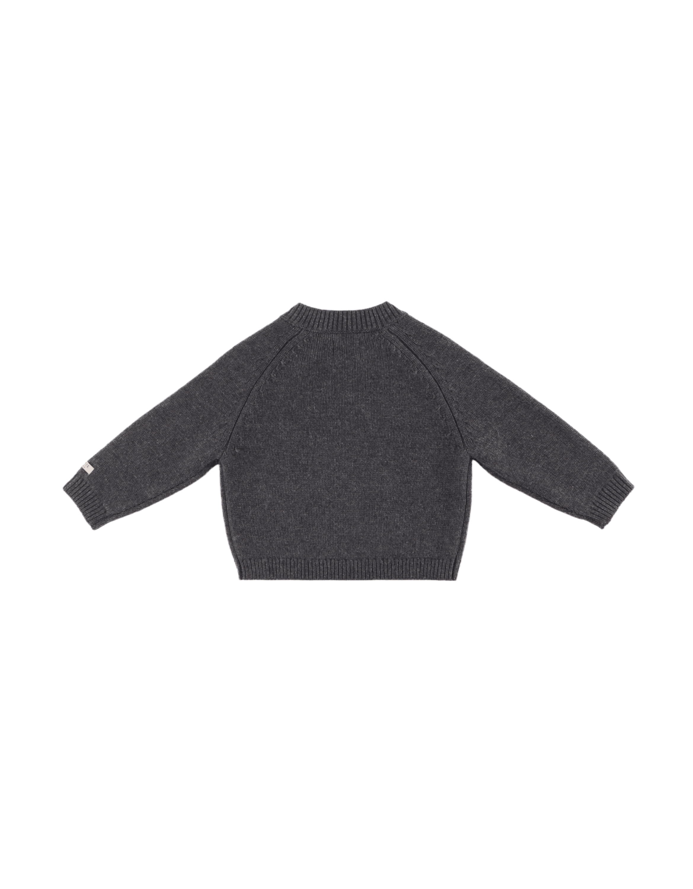 Sibbe Merino Wolle Pullover grey melange 00146 Bild 2