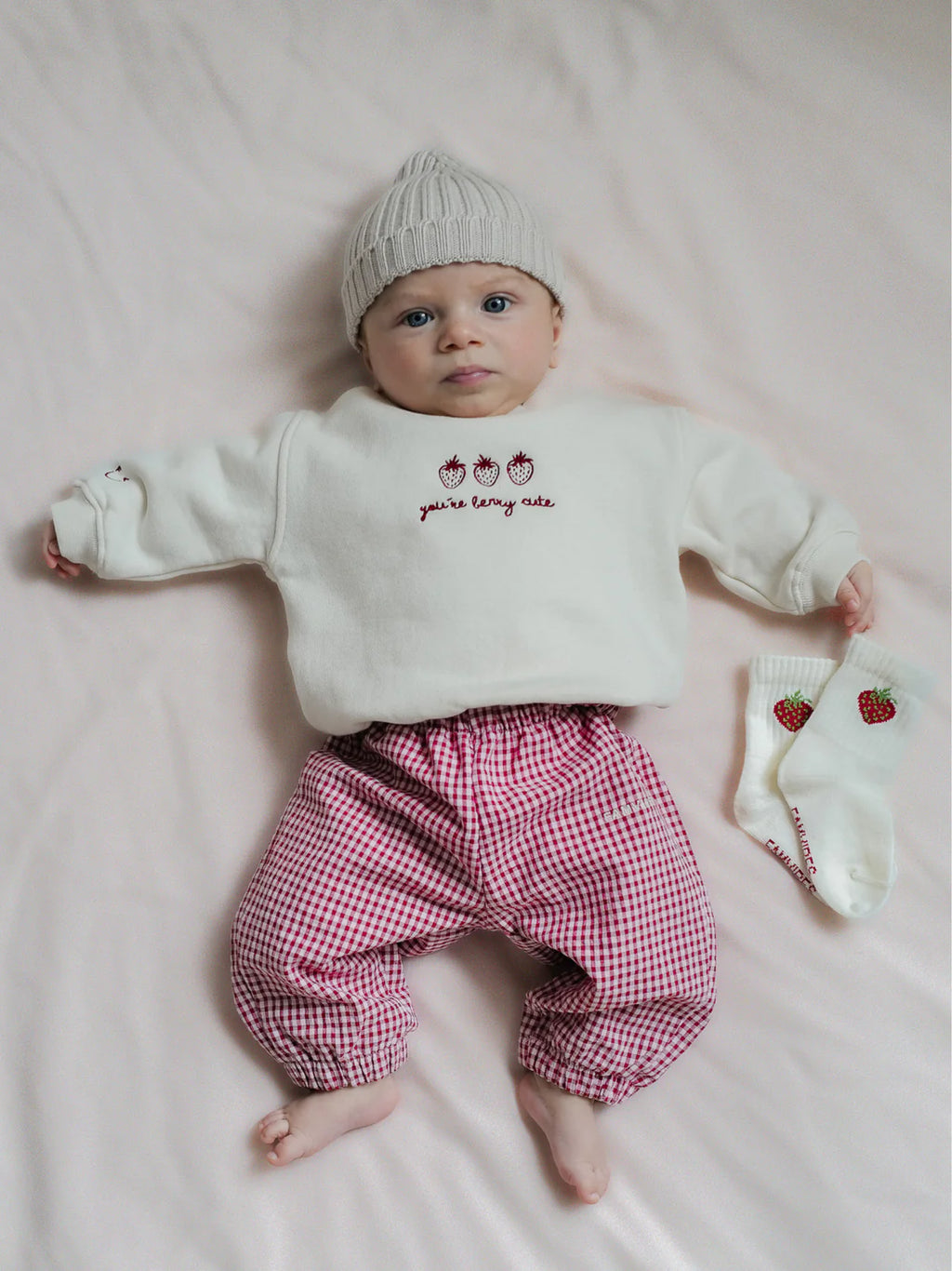 Berry Cute Sweatshirt beige/rot Bild 2