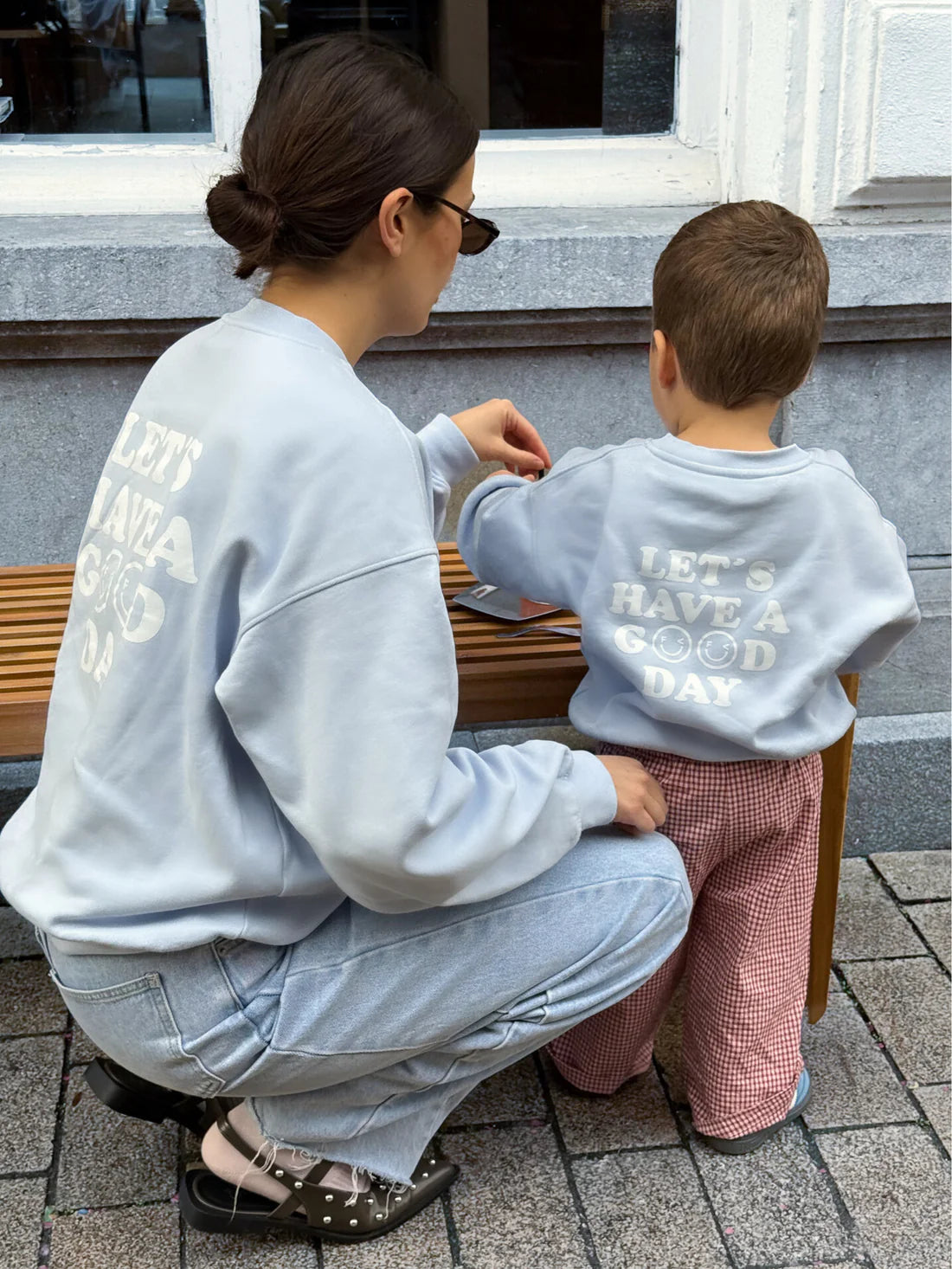 Good Day Sweatshirt pastell-blau Bild 2