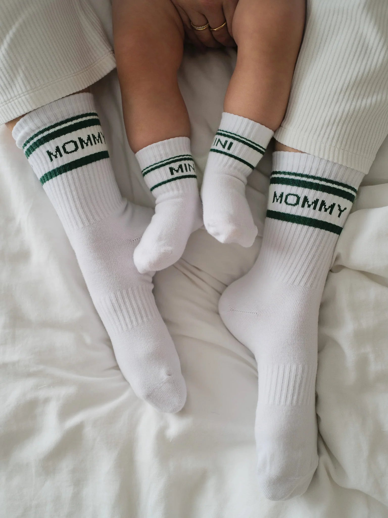 Striped MOMMY Socken weiß/grün Bild 6