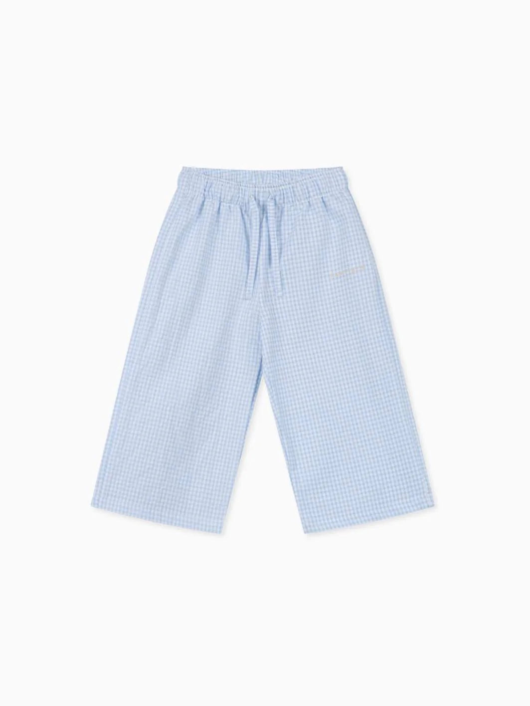 Vichykaro Hose blau/weiß Bild 1