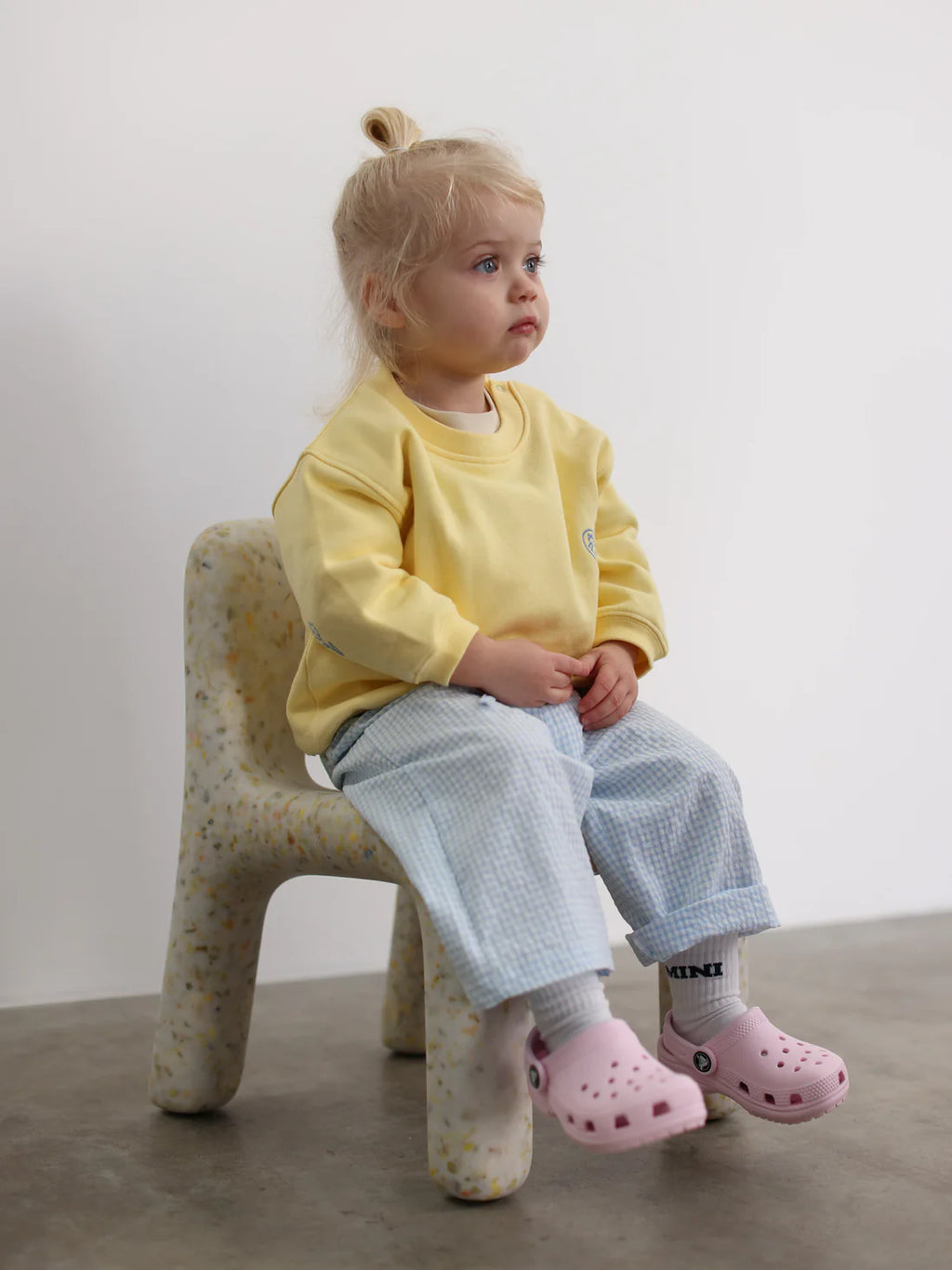 Vichykaro Hose blau/weiß Bild 2