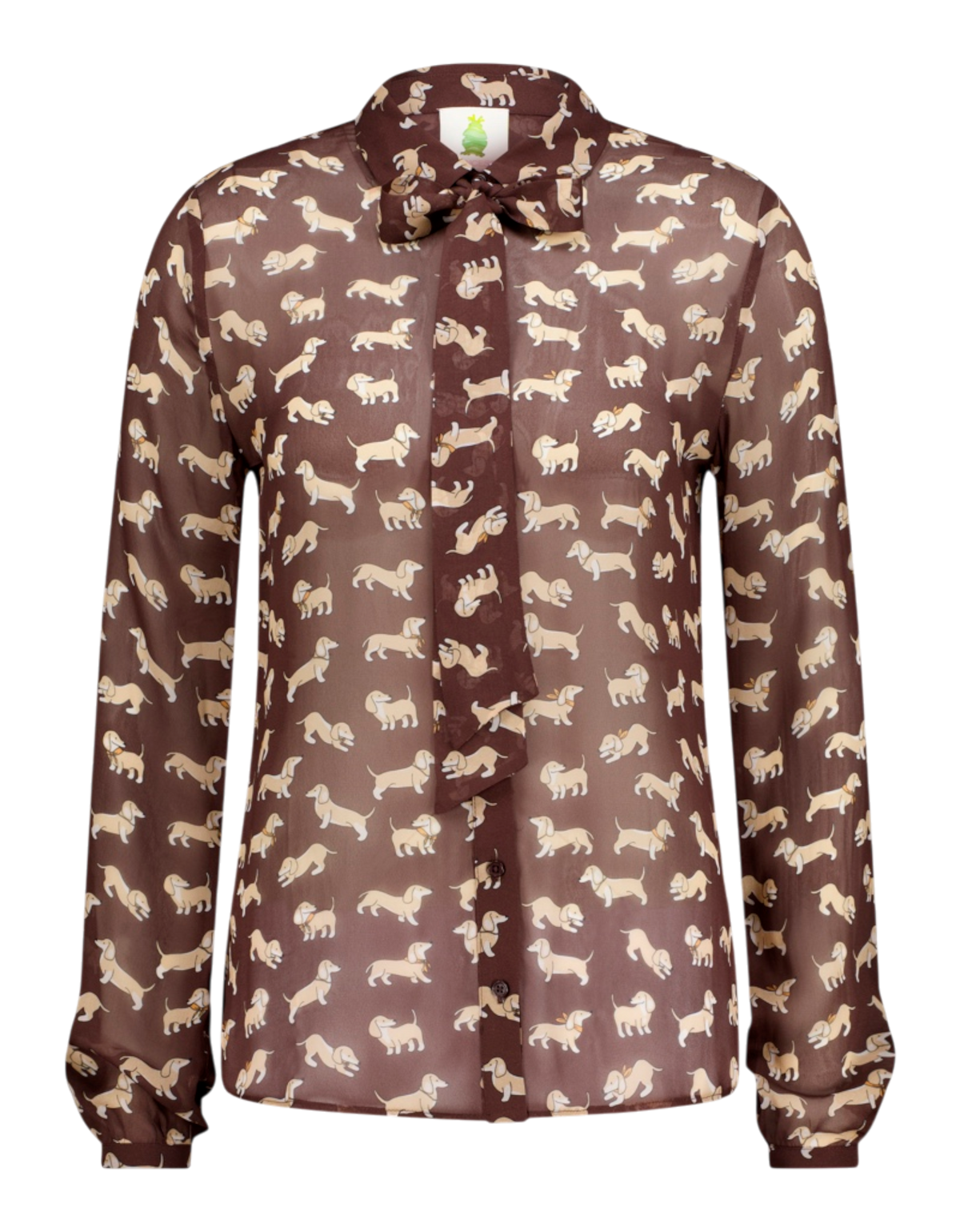 Bluse mit Schleife 2350 dogs allover Bild 1