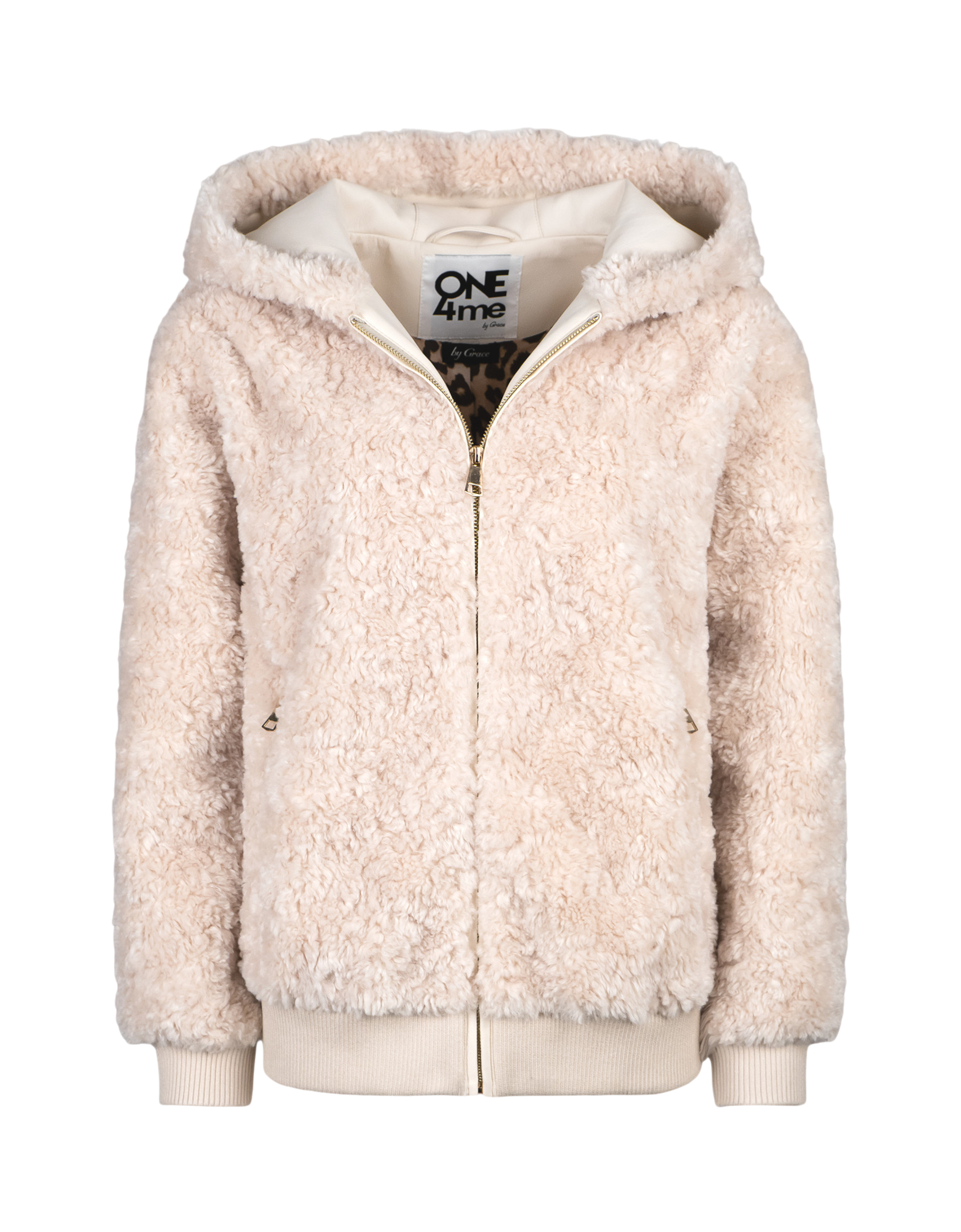Blouson Shearling Hoodie 103 cream Bild 1
