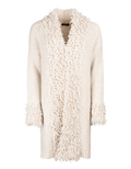 Boucle Strickjacke mit Fransen 103 cream Bild 1