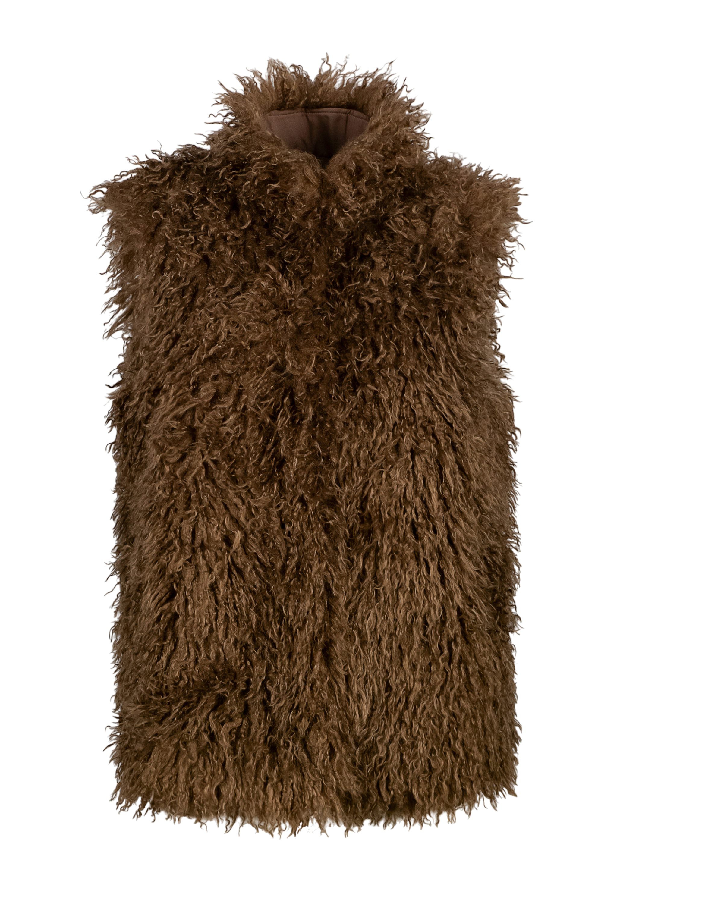 Fakefur Weste 122 truffle Bild 1