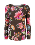 Flowers Langarmshirt 126 brown Bild 1