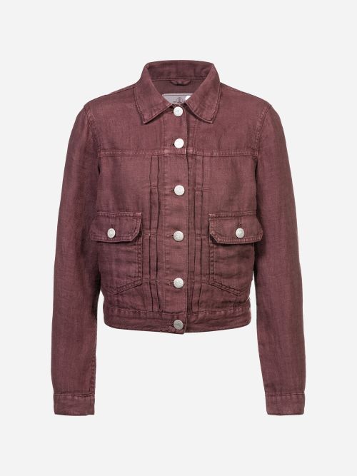 Dotty Leinenjacke bordeaux Bild 1