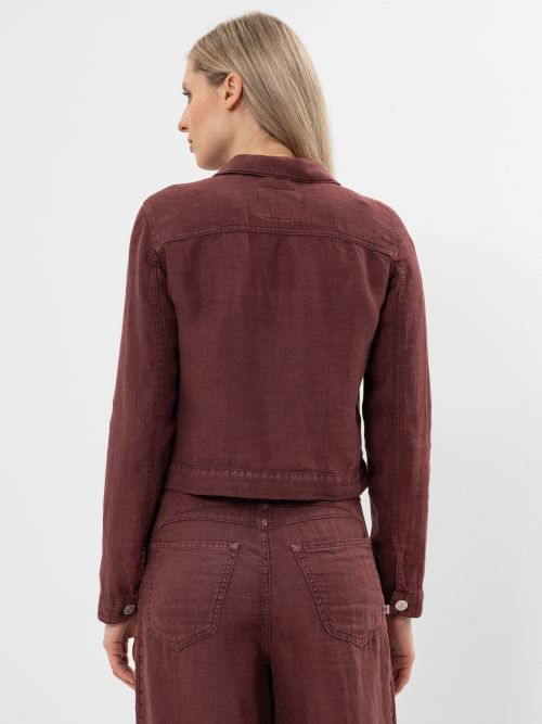 Dotty Leinenjacke bordeaux Bild 3