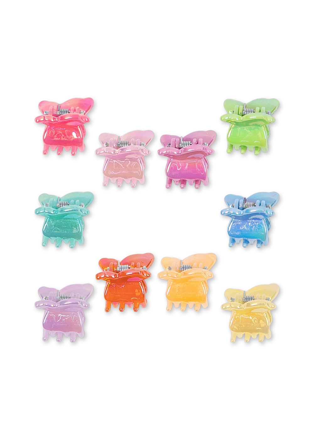 10-er Pack Mini-Schmetterlingshaarspangen Multi Bild 2