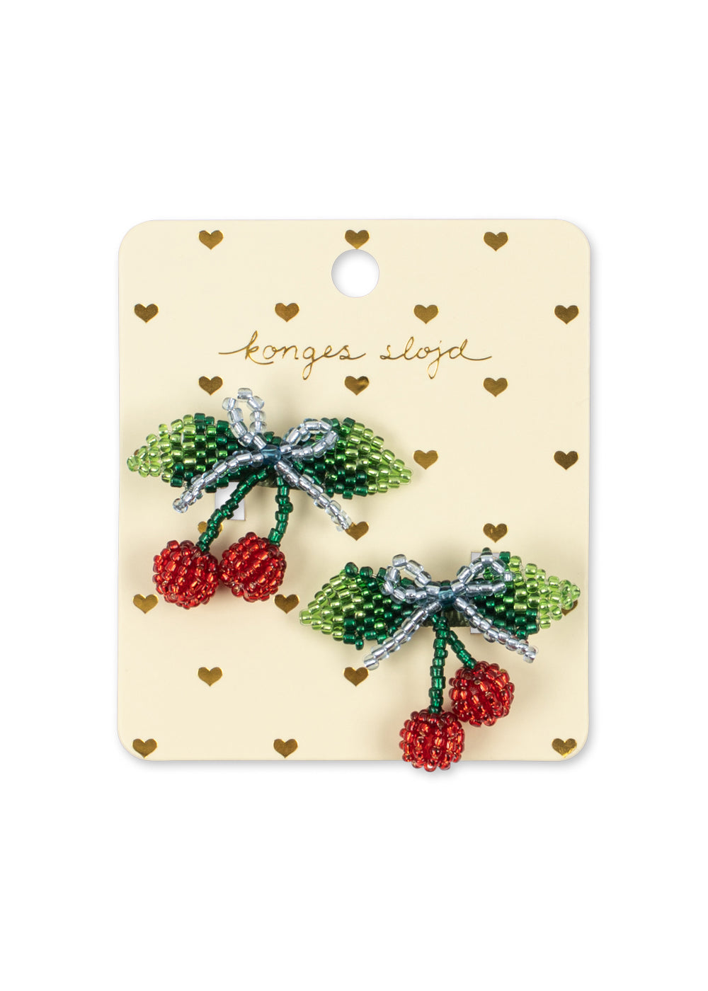 2-er Pack Perlen-Haarspangen Cherry Bild 1