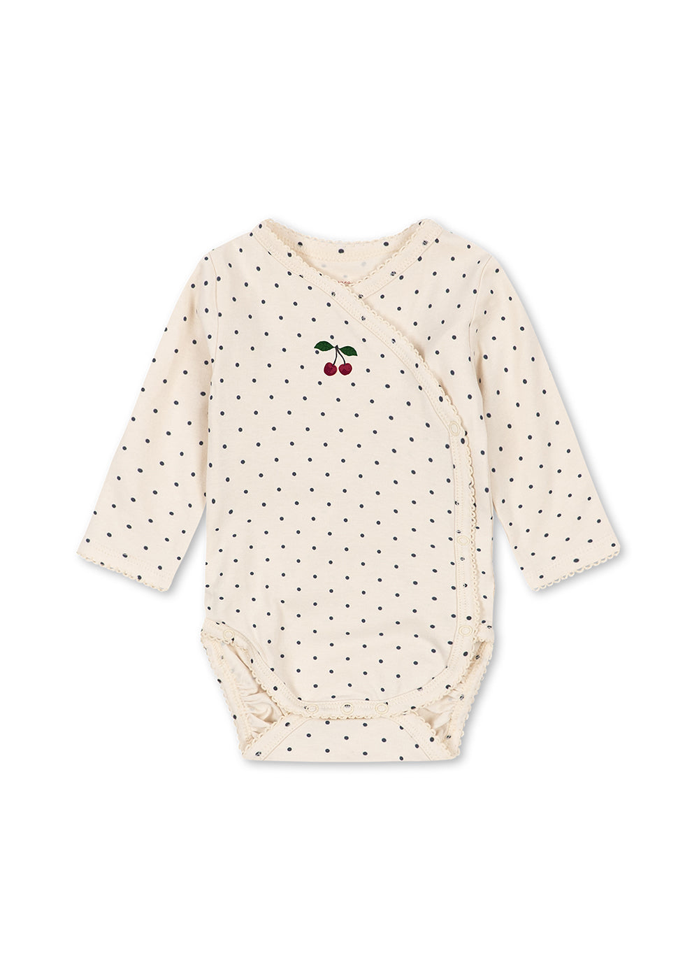 Basic Langarm Babybody Blue Dot Bild 1