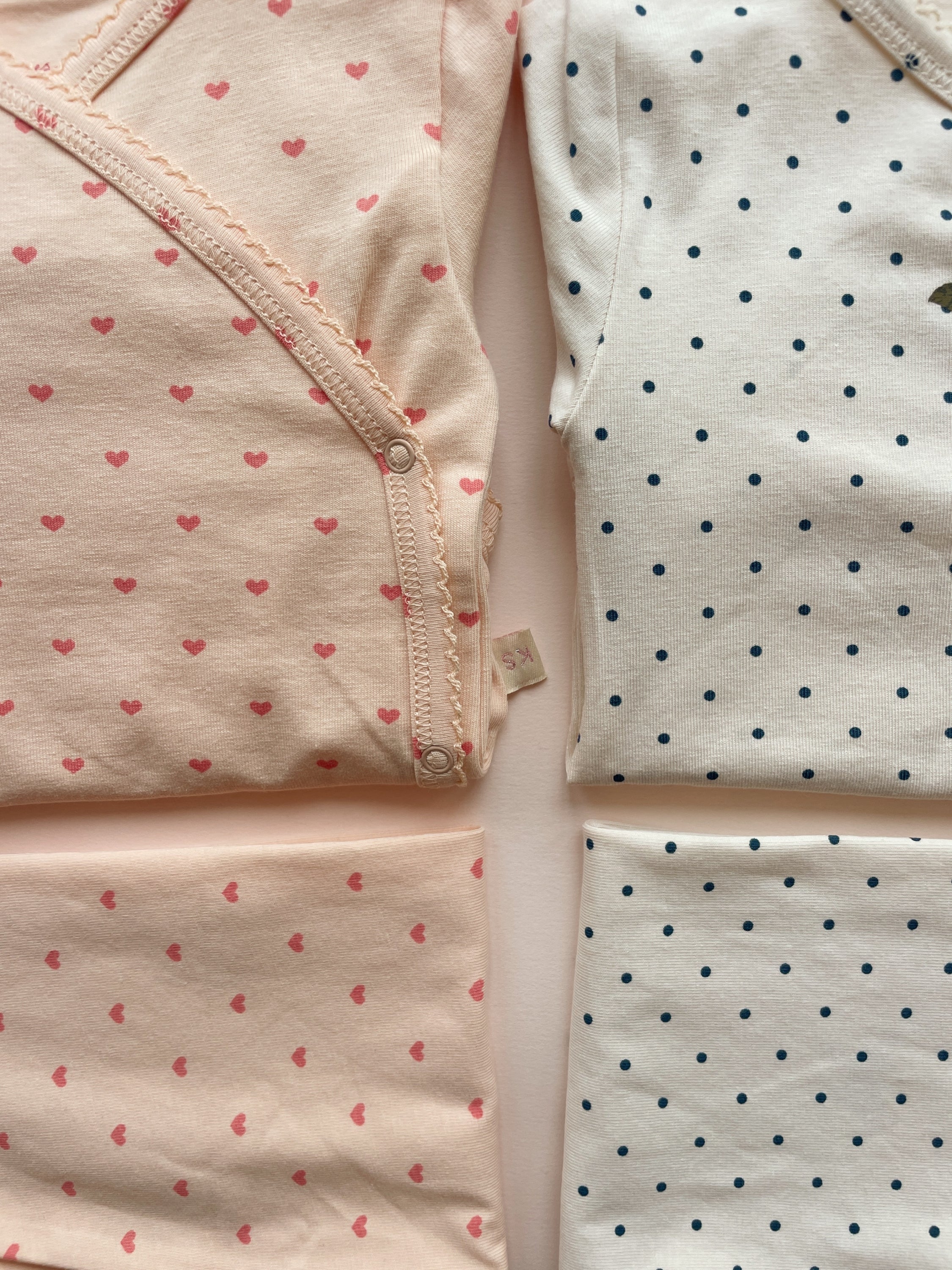 Basic Langarm Babybody Blue Dot Bild 6