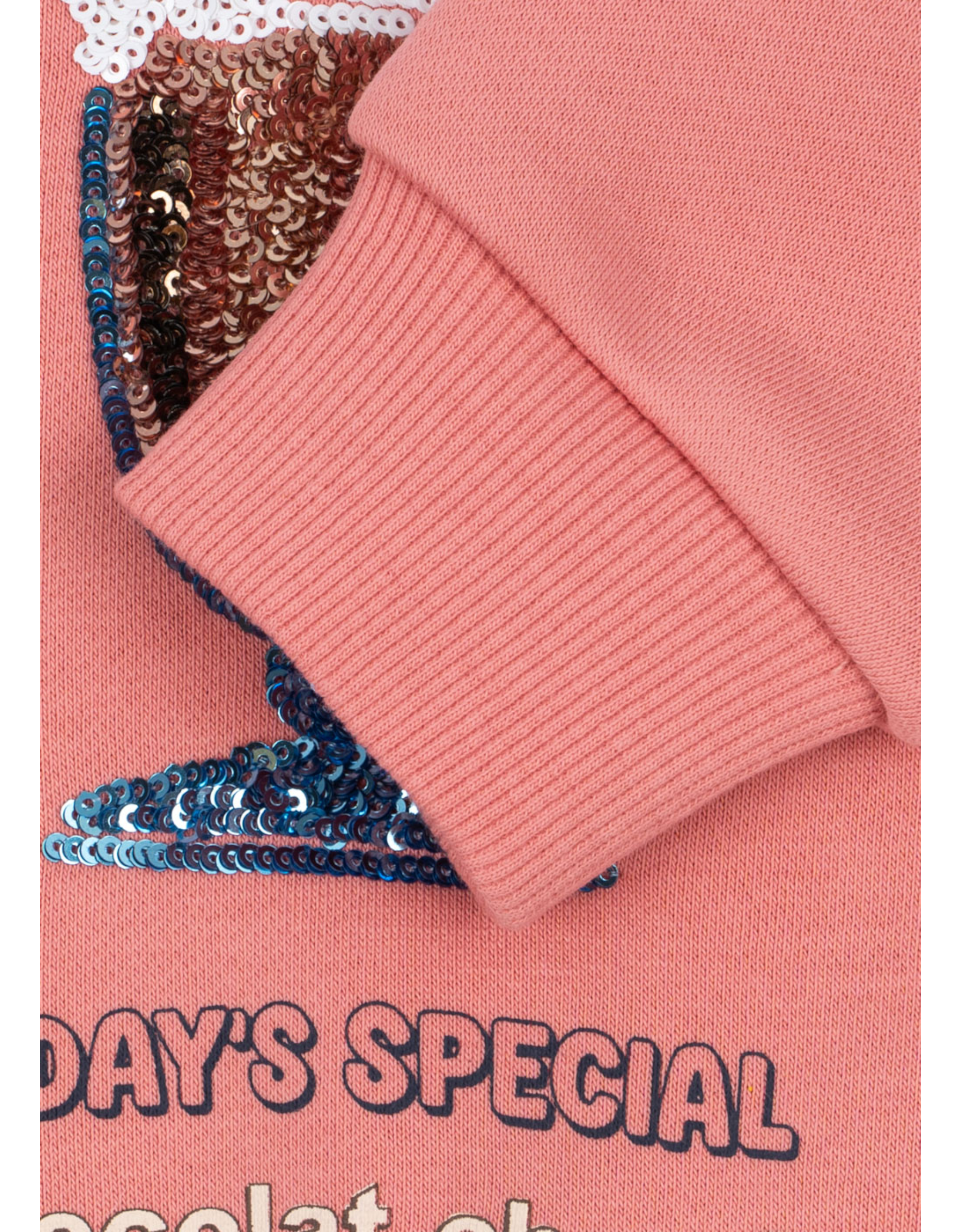 Lou Pailletten-Sweatshirt Peach Blossom Bild 5