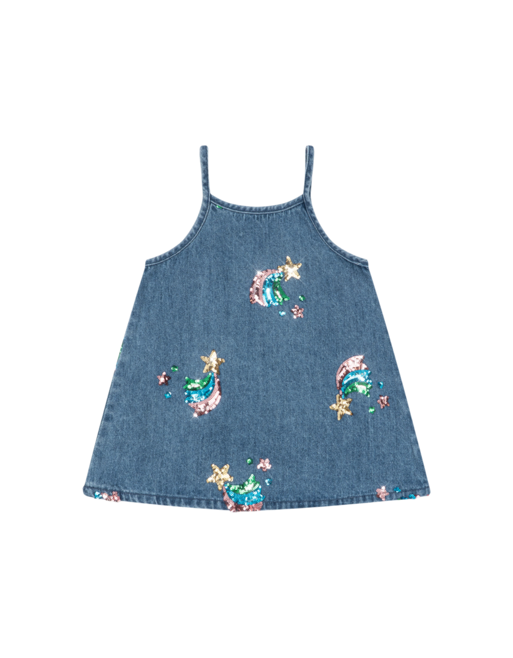 Magot Denim Kleid Rainbow Star Bild 1