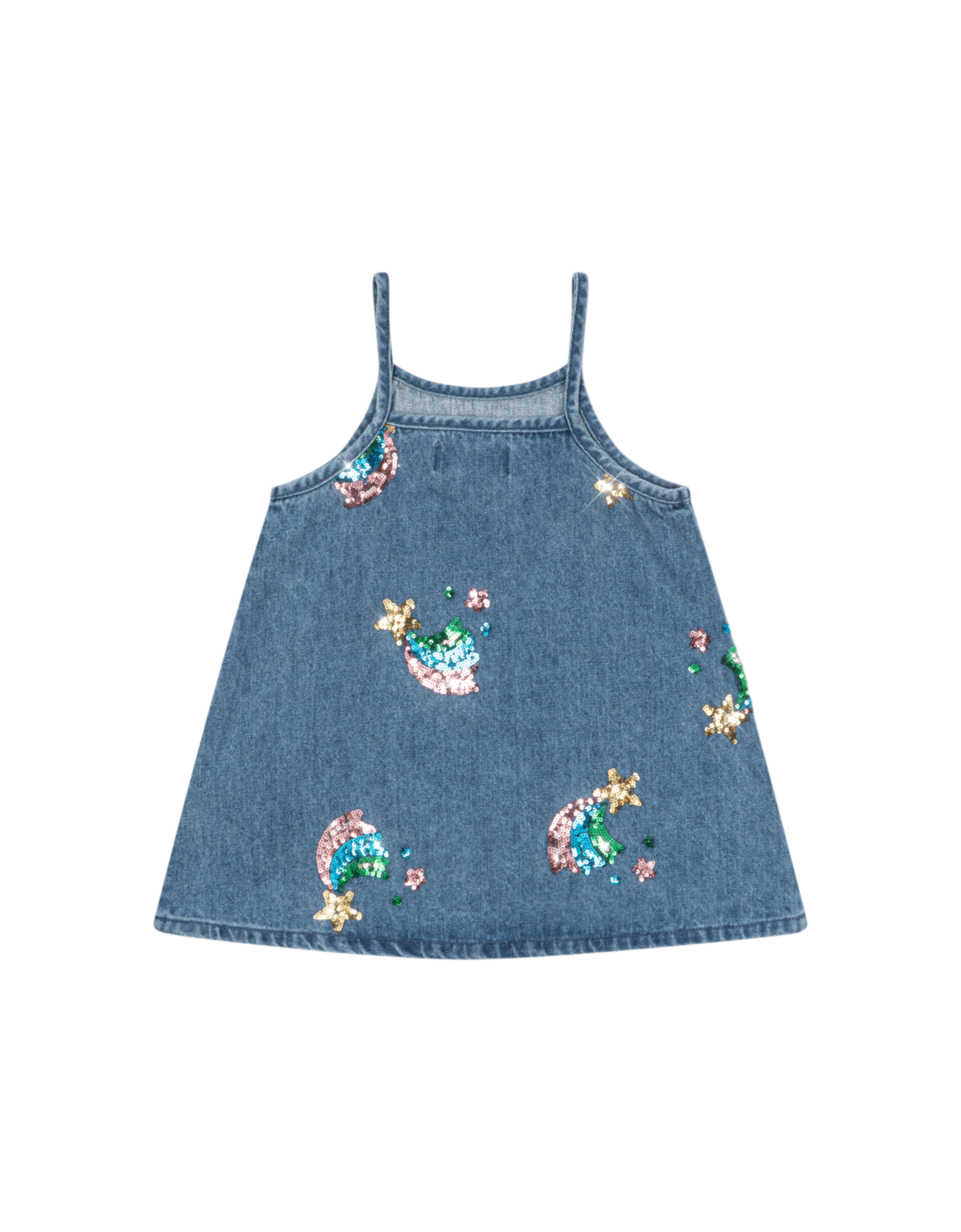 Magot Denim Kleid Rainbow Star Bild 2