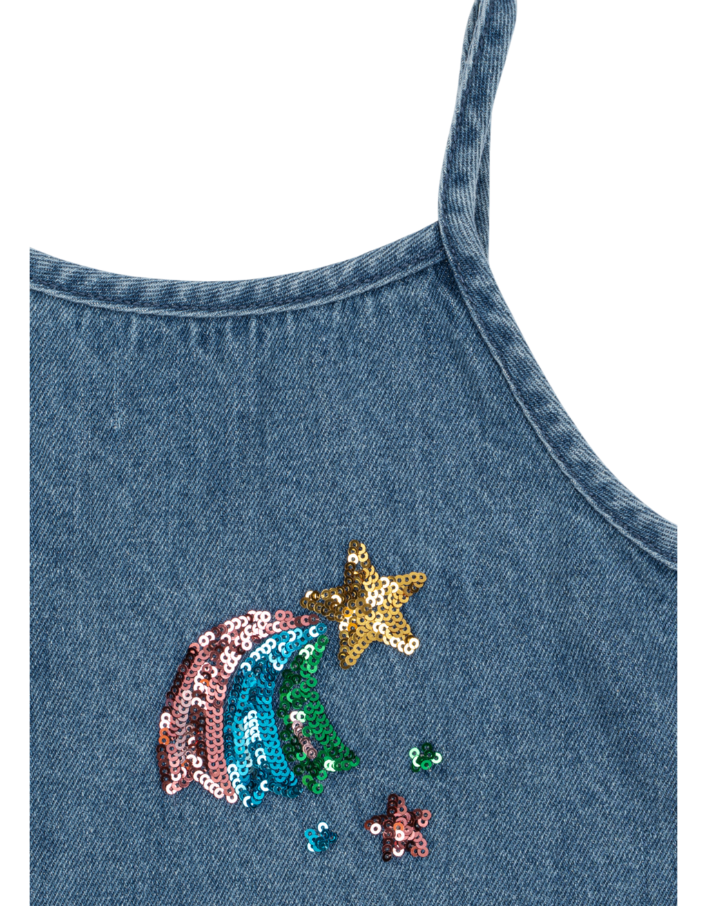 Magot Denim Kleid Rainbow Star Bild 3