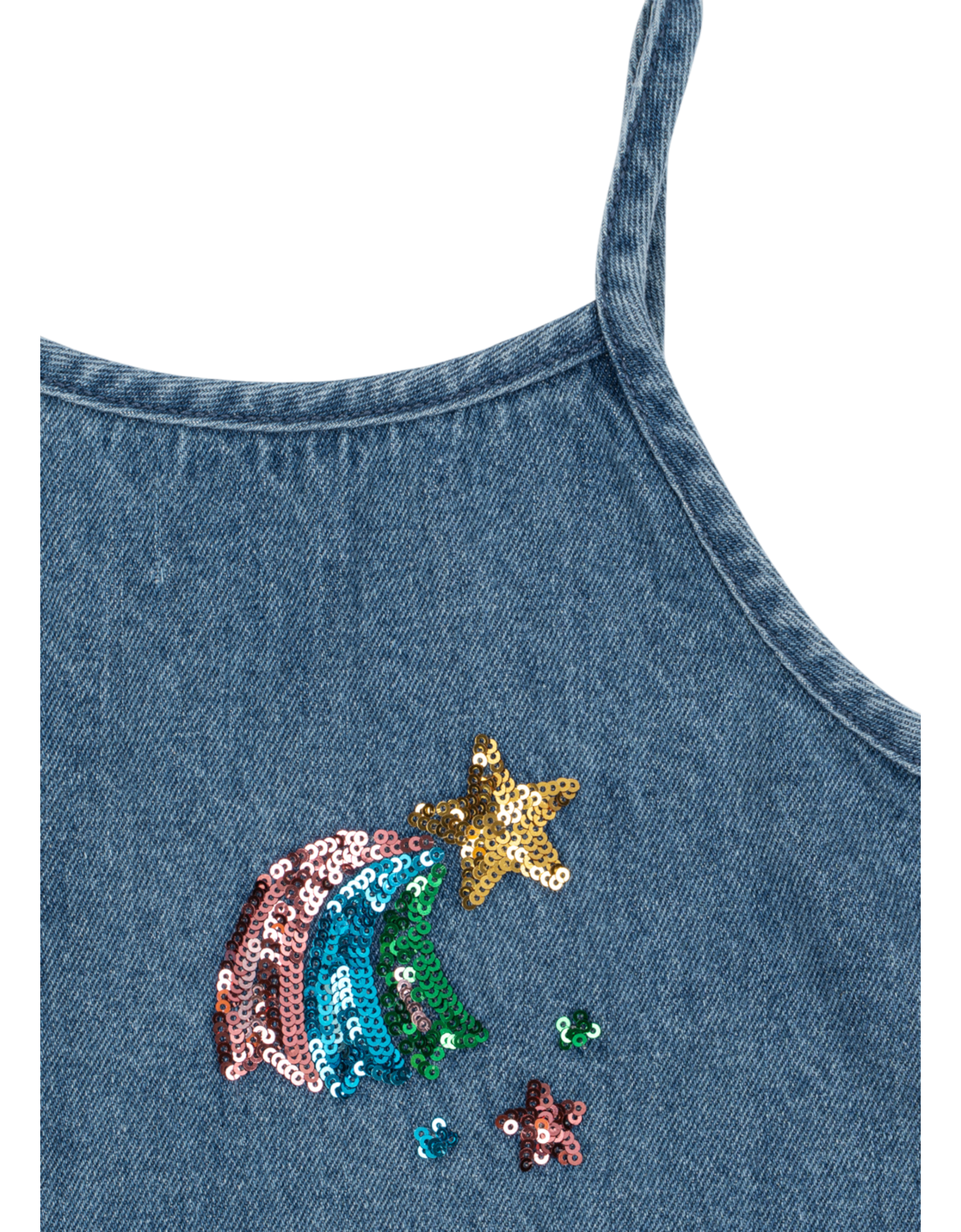 Magot Denim Kleid Rainbow Star Bild 3