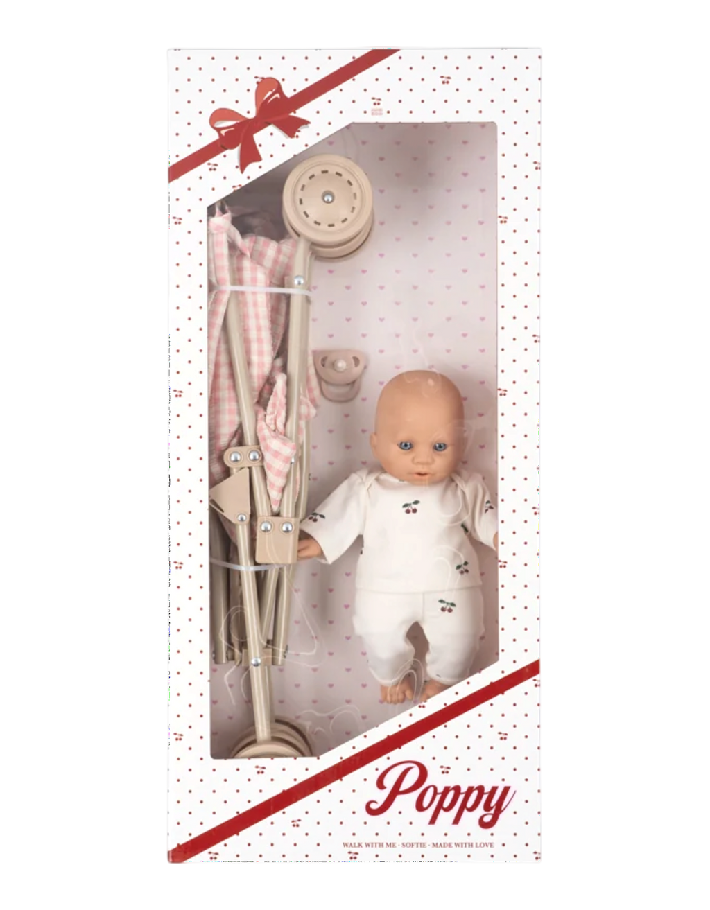 Poppy Puppenkinderwagen-Set Pink Check Bild 1