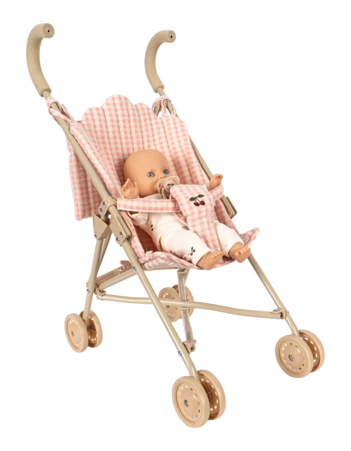 Poppy Puppenkinderwagen-Set Pink Check Bild 2