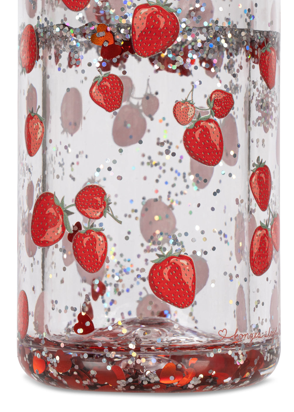 Trinkflasche mit Glitzer Fragola Bild 5