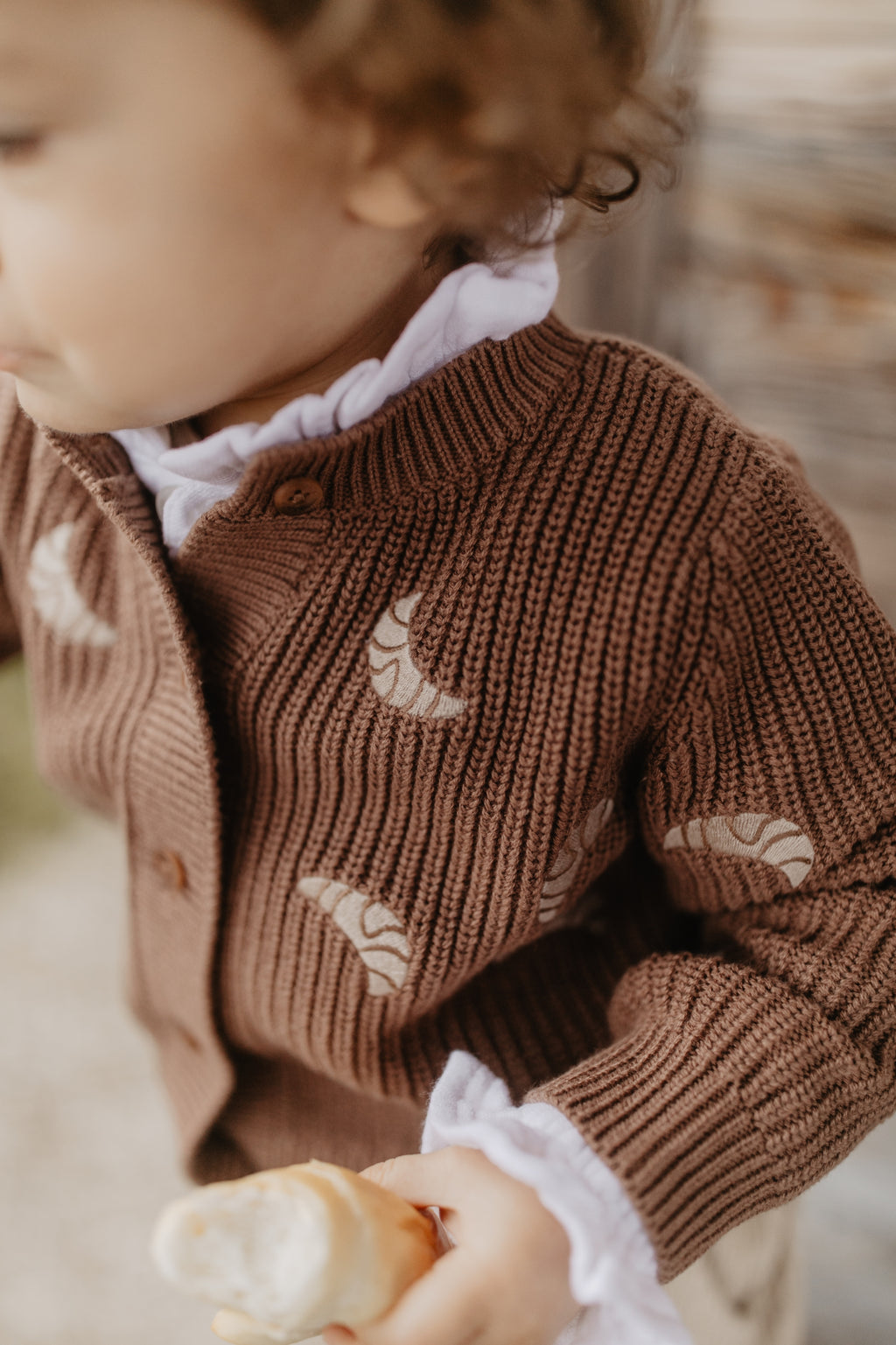 Croissant Chunky Strickjacke pecan Bild 3