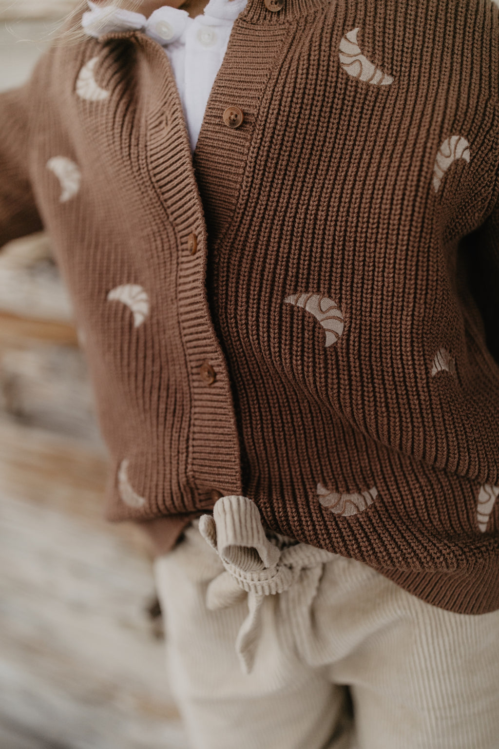 Croissant Chunky Strickjacke pecan Bild 4