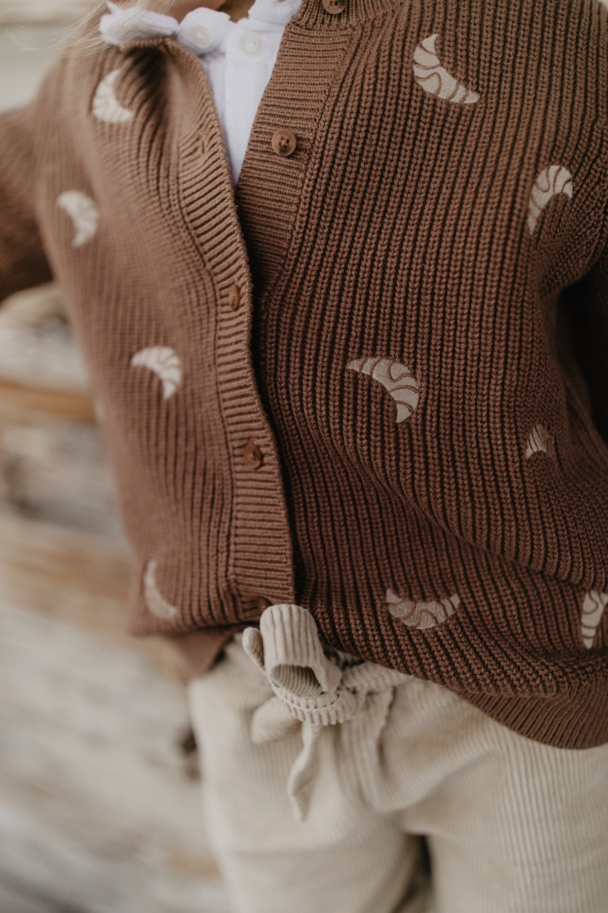 Croissant Chunky Strickjacke pecan Bild 4