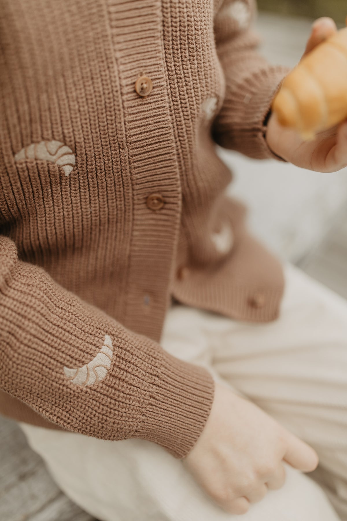 Croissant Chunky Strickjacke pecan Bild 5