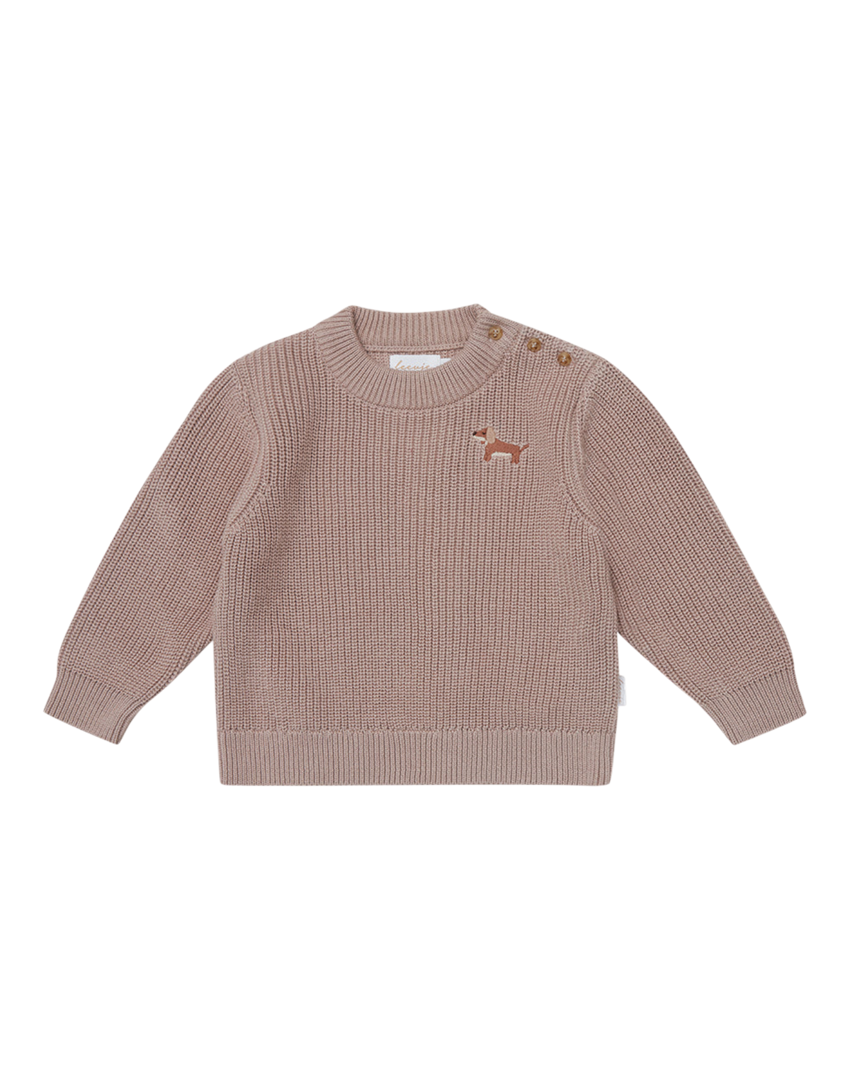 Dackel Chunky Strickpullover dusty rose Bild 1