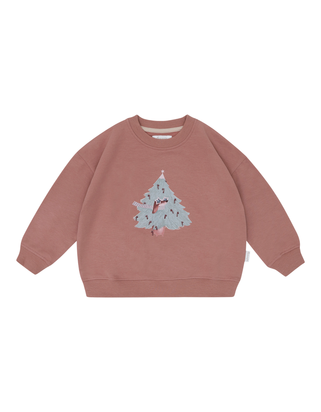 Dackel Sweatshirt Christmas Tree Dog LIGHT BURGUNDY Bild 1