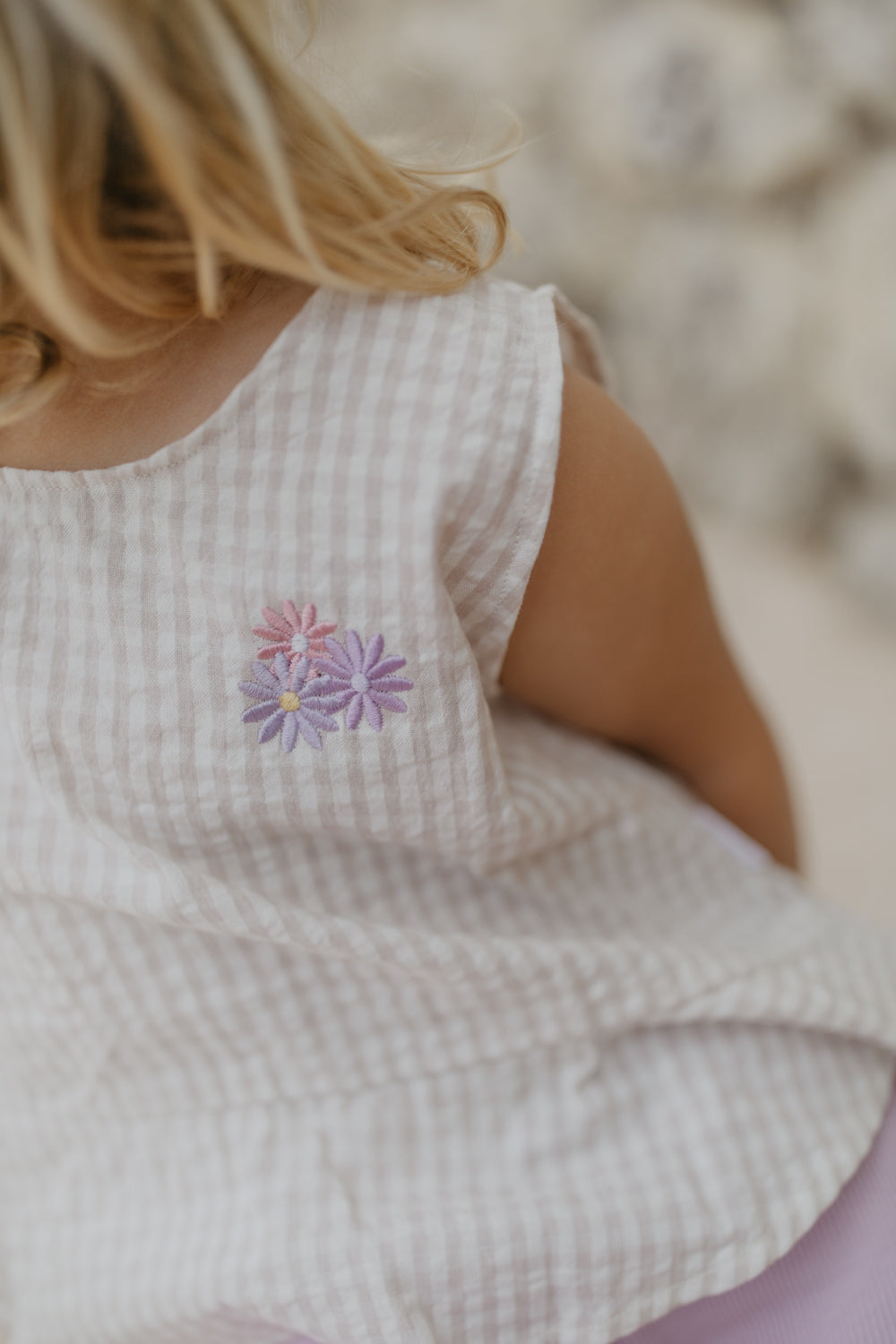 Frill Hem Flowers gingham Bild 2