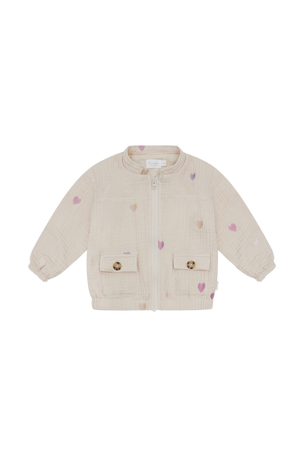 Heart Embroidery cappuccino Bild 1