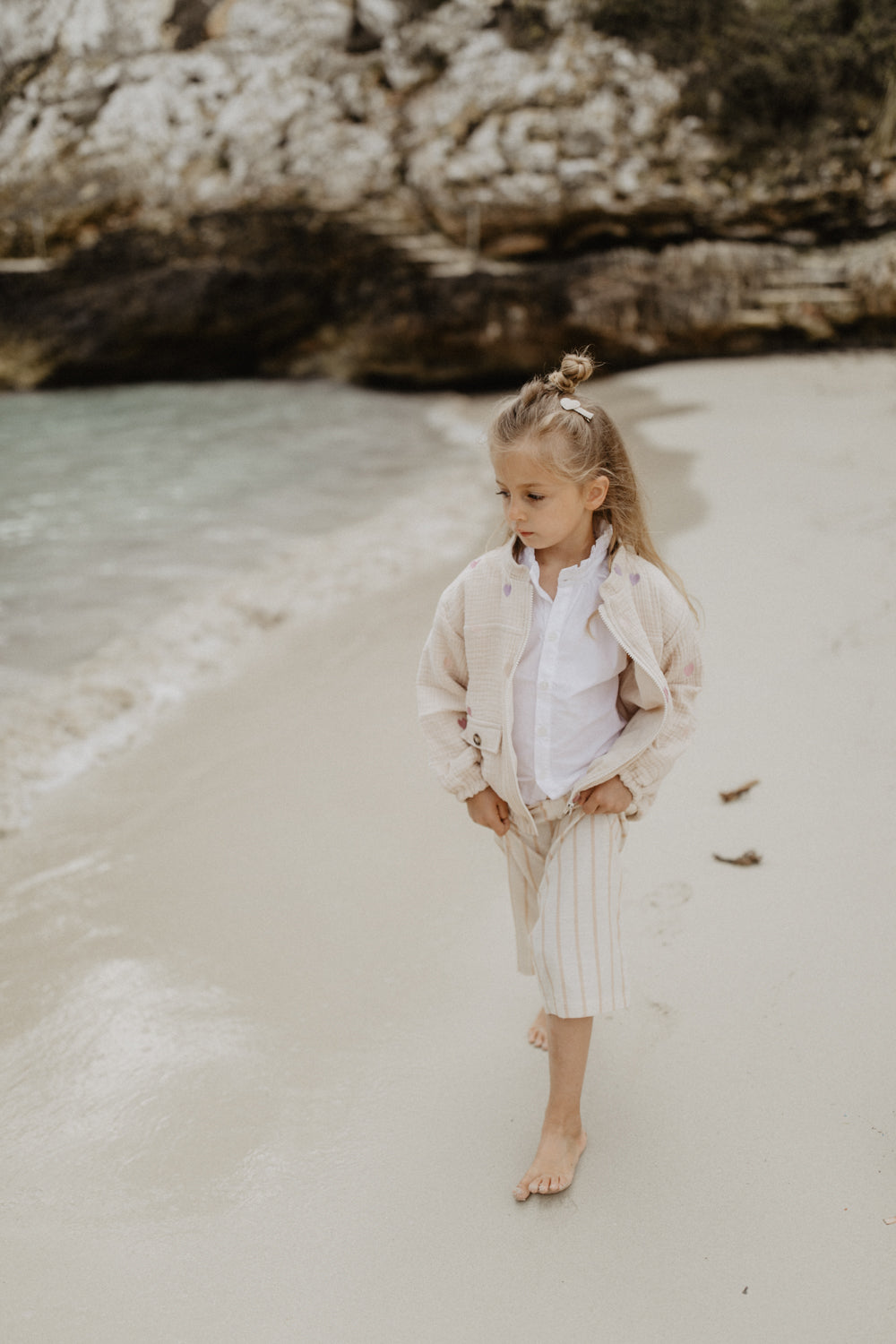 Heart Embroidery cappuccino Bild 2