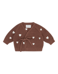 Herzen Baby-Strickjacke pecan Bild 1