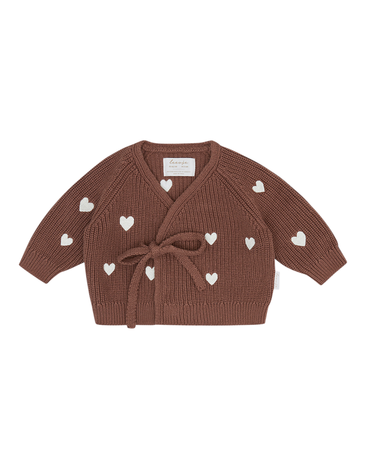 Herzen Baby-Strickjacke pecan Bild 1