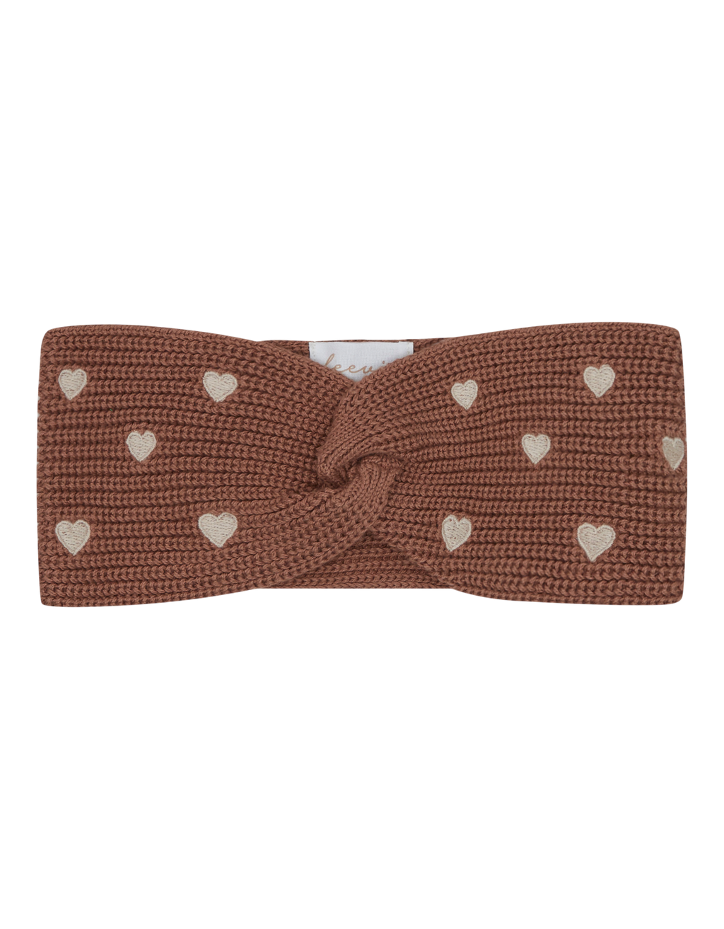 Herzen Chunky Strick-Stirnband pecan Bild 1
